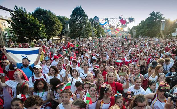 Desfile por las calles de Braga, Portugal, en las finales celebradas en 2019./