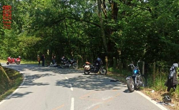 Un fallecido en un choque entre tres motos en Bera