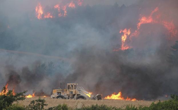 La calidad del aire mejora tras el impacto de los incendios de Navarra