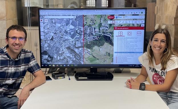 Todo Oñati en un clic con infinidad de datos y ortofotos de su evolución a vista de pájaro