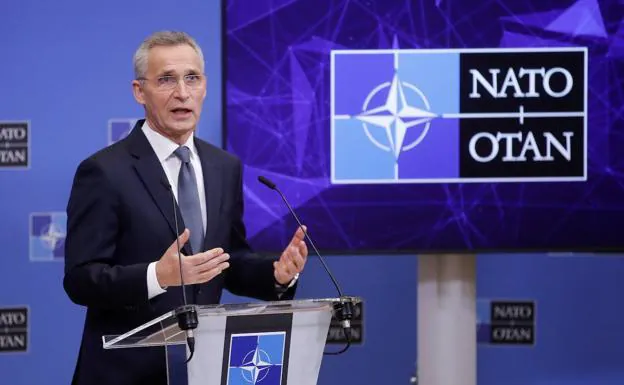 NATO Secretary General Jens Stoltenberg at the press conference prior to the Madrid summit. 