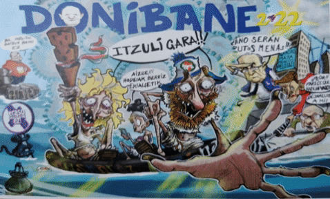 Las ácidas y divertidas pancartas de las peñas de Pamplona