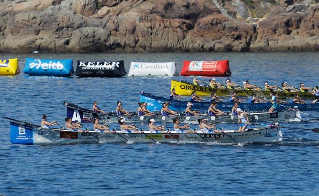 Arraun Lagunak reacciona pero la bandera se va a Orio