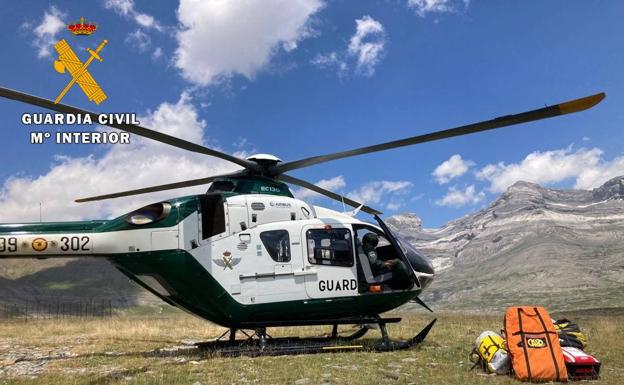 Rescatan a un montañero donostiarra en el pirineo oscense