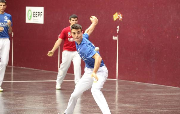 One of the matches of the intervillage final played this Sunday in Zumarraga.