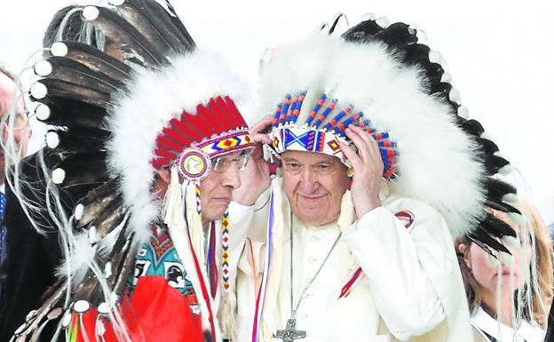 Pope Francis, this Monday in a meeting with members of the indigenous community of Canada