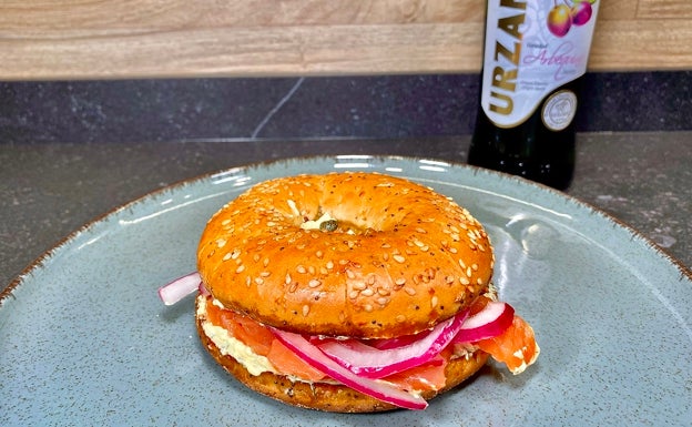 Receta de bagel de salmón ahumado