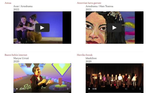 Euskal antzerkigintzaren ikuspegi zabala Ganbila.eus atarian