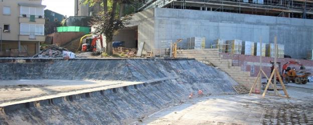 Aurera doaz Landetxeko plaza berritzeko obrak