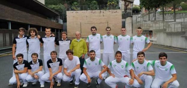 Tres pelotaris de Behar Zana en el Campeonato de Euskal Herria de Bote Luzea