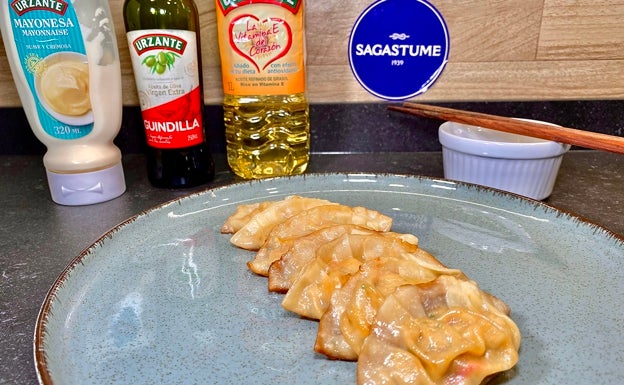 Receta de gyozas de txangurro