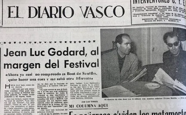 Un tímido despeinado por el viejo María Cristina: historias de Jean Luc Godard en Donostia