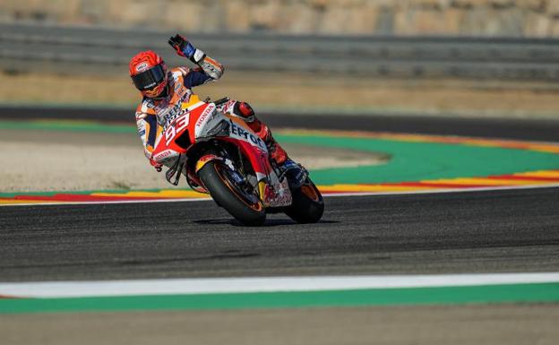 Márquez se apunta a la fiesta en Aragón