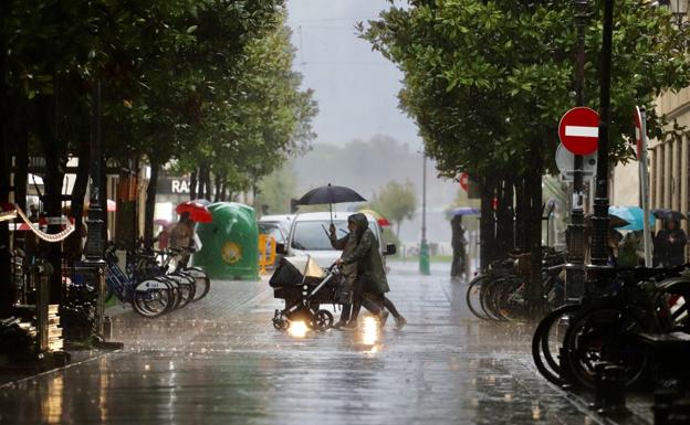 Aguacero antes del cambio de tiempo