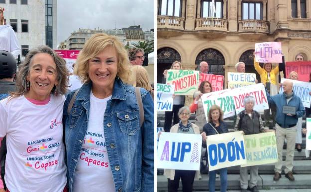 Los candidatos apuran sus últimas horas de la campaña de las primarias del PSE de Donostia