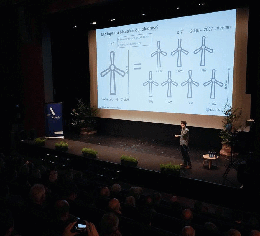 Statkraft promete «socializar» su energía eólica para disipar las dudas de los vecinos de Azpeitia
