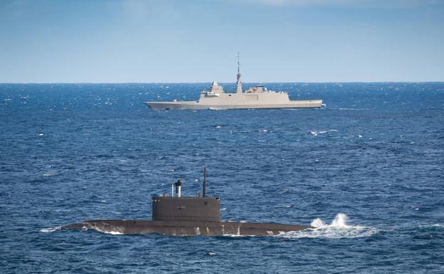 Un submarino ruso navegó a finales de septiembre por el Golfo de Bizkaia