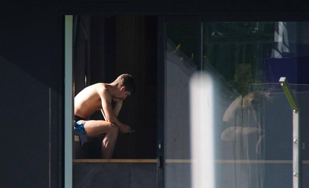 Aihen Muñoz, serio y reflexivo en Zubieta