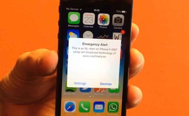 La alerta de emergencia del Gobierno llegará a los móviles de Euskadi el 10 de noviembre