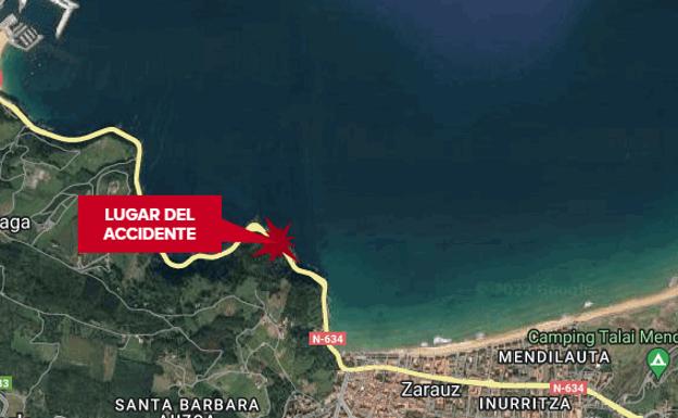 Reabierta la N-634 entre Zarautz y Getaria tras una hora cerrada por el accidente de un motorista