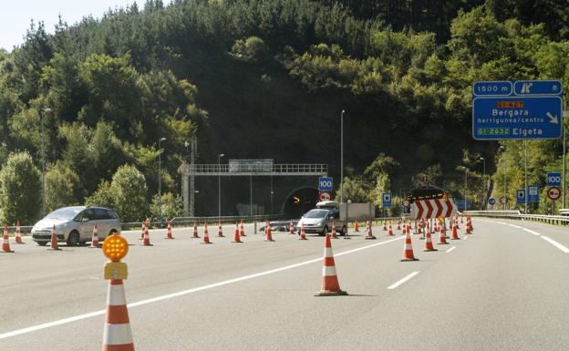 El túnel de Lesarri ya sufrió desprendimientos hace ocho años