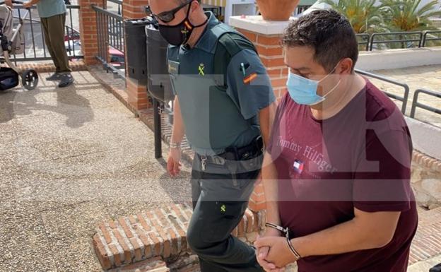 Biosca, ao ser levado perante o tribunal de Nerja, após a sua detenção em 2021./eugenio cabezas