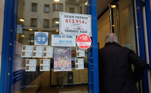 Sellado en Elgeta un boleto de la Bonoloto premiado con más de 62.808 euros