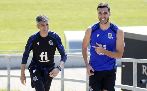 Mikel Merino vuelve a entrenarse con normalidad en Zubieta