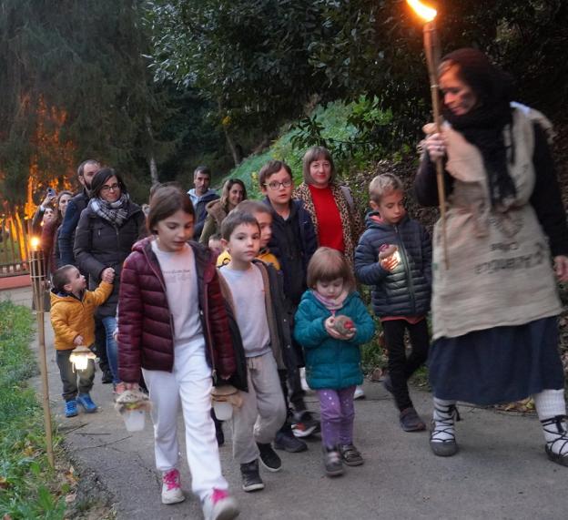 Olentzero y el solsticio de invierno se despiden del parque Elosegui hasta el próximo año