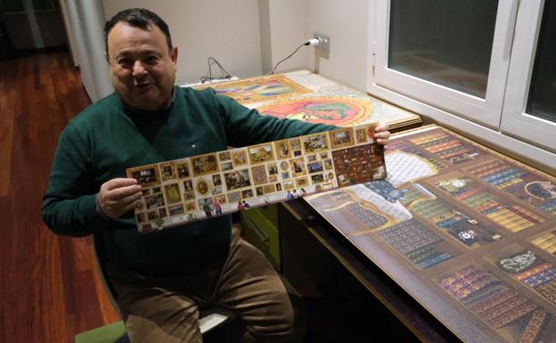 José Luis Mendia ha completado en nueve meses el puzzle más grande del mundo