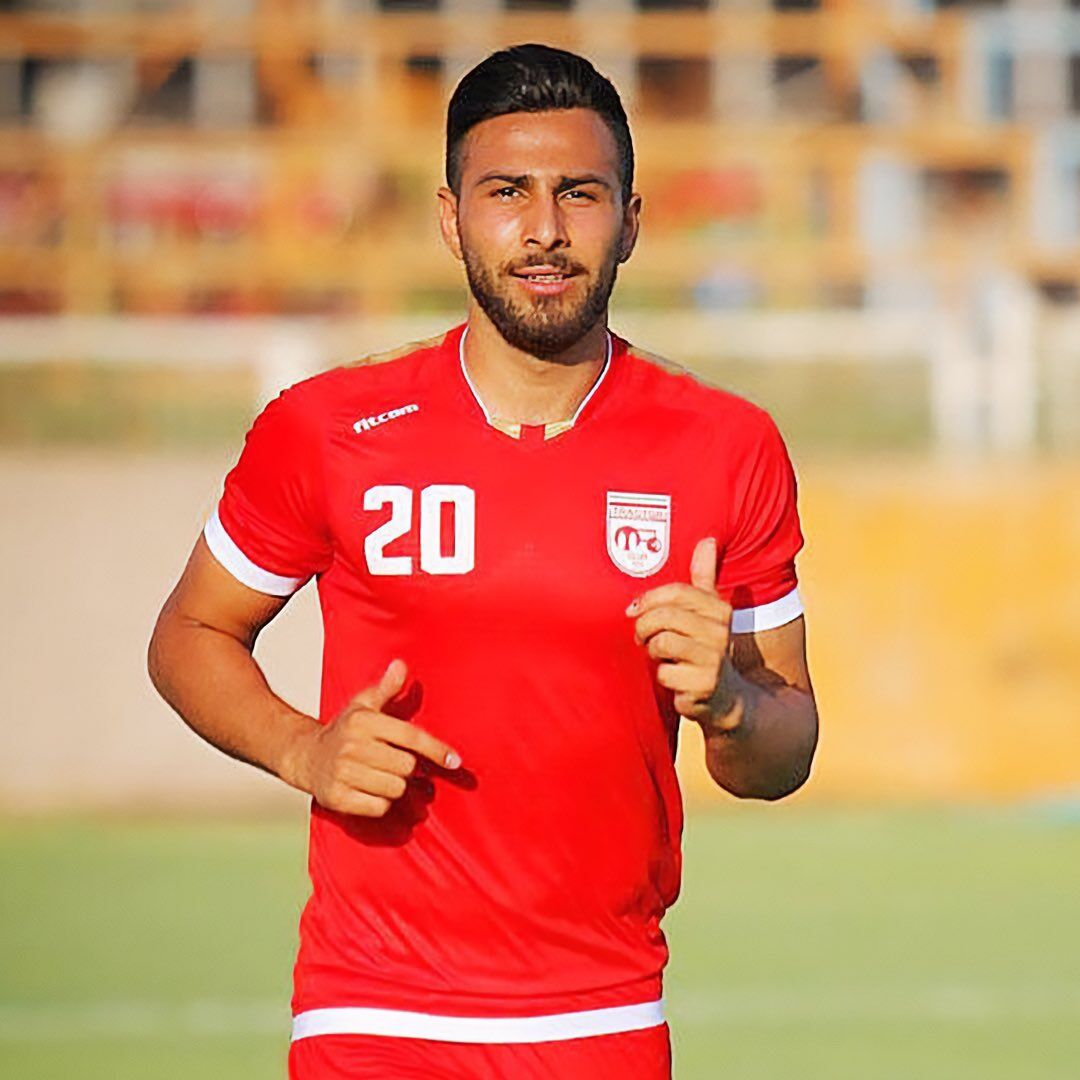 The soccer player Amir Nasr Azadani, in a file image.