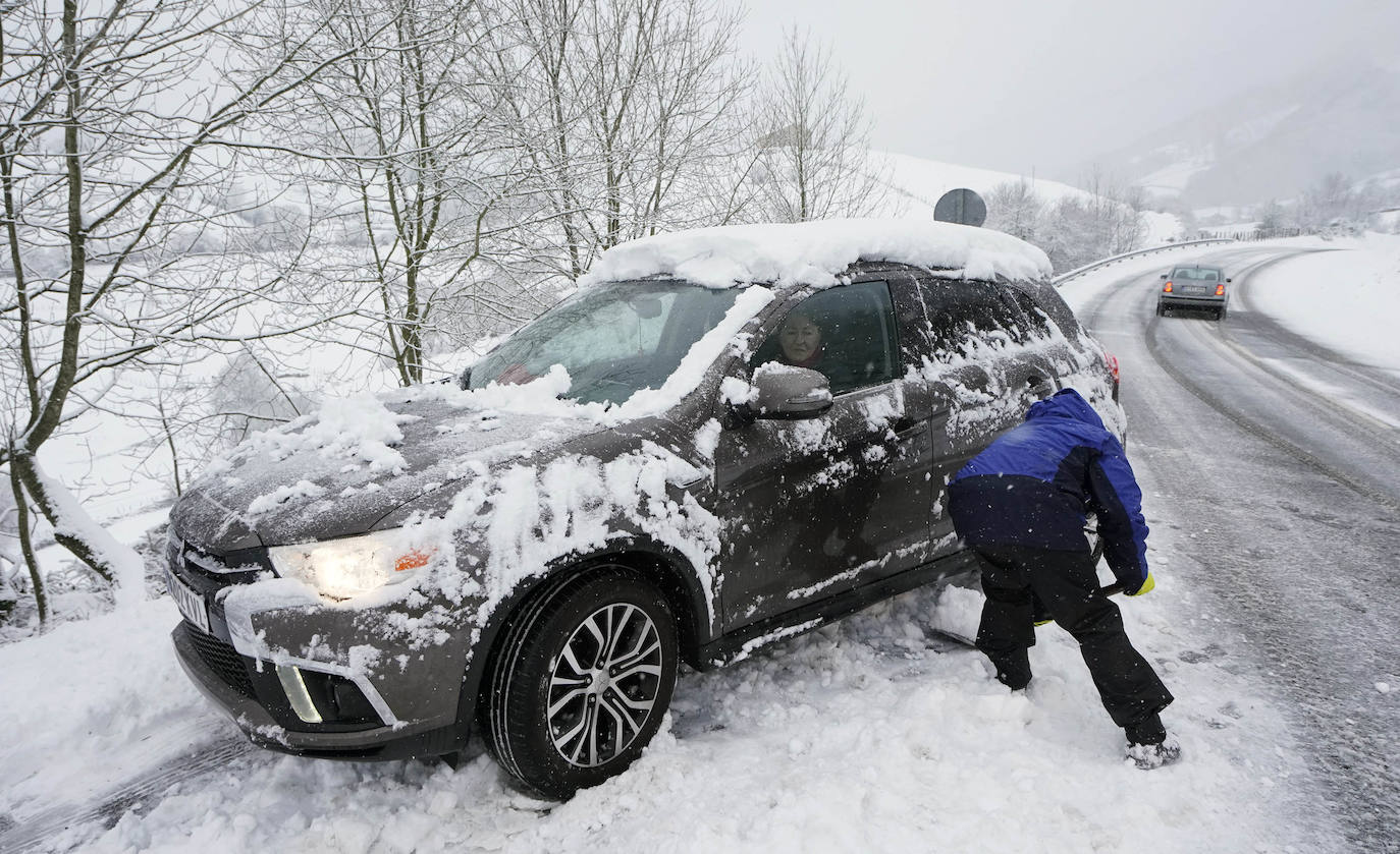 Berastegi, bajo un manto de nieve
