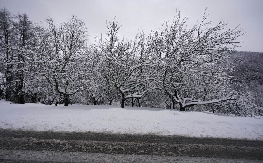 El temporal de nieve remite poco a poco en Gipuzkoa