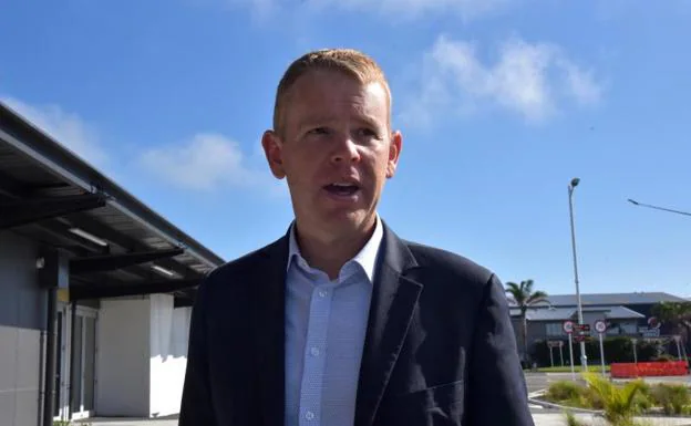 New Zealand Education Minister Chris Hipkins during a visit to Napier Airport on Friday. 