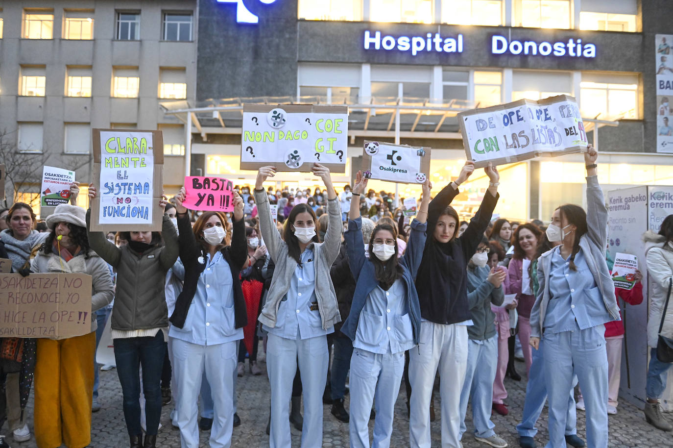 Protesta del sector de la enfermería