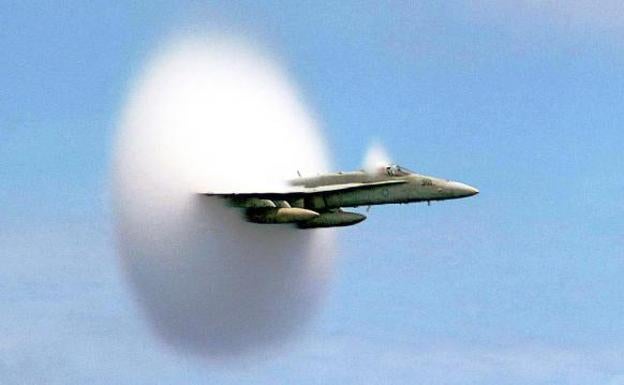 El 'trueno' en el Goierri era un F-18 en maniobra militar