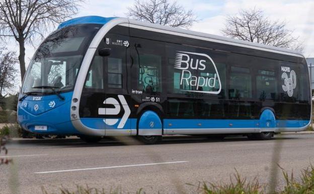 Los primeros Bus Rapid eléctricos de Madrid, con lábel de Gipuzkoa