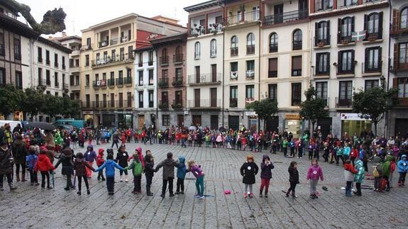 Mila gaztetxoz osaturiko katea euskararen alde