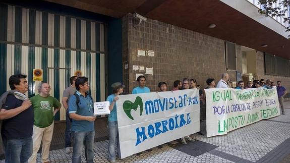 Paro en solidaridad con los trabajadores de subcontratas de Telefónica