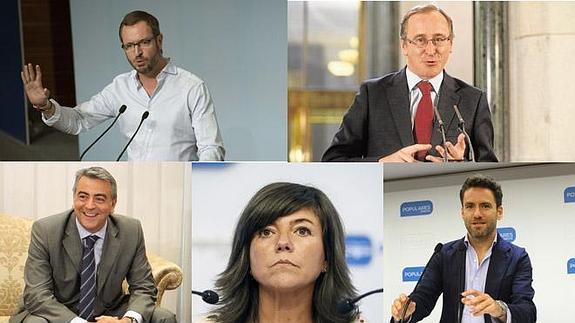 Los cinco aspirantes a sustituir a Quiroga al frente del PP vasco