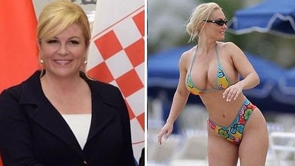 ¿Es la presidenta de Croacia en bikini?