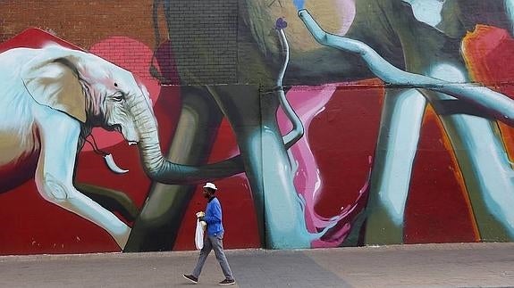 Los barrios más desamparados de Johannesburgo, lienzo en blanco para los grafiteros