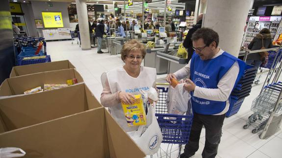 Los vascos han donado 1,8 millones de kilos en la Gran Recogida de Alimentos